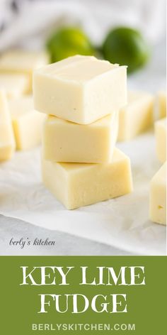 the key lime fudge is made with only three ingredients, and it's ready to be eaten