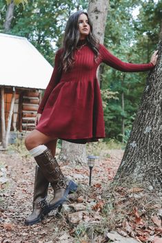 Adding the cutesy to cabin, that's exactly what these dresses are gving!! Long sleeve sweater mini dress, high neck, bubble style bottom, not lined Material is Nylon Hang to dry Model is 5'7 wearing a small SHOP THE LOOK Small Medium Large Length 33" 34" 35" Bust 14.5" 15.5" 16.5" Wedding Guest Romper, Party Bottoms, Sweater Mini Dress, Bubble Style, Dress High Neck, Amazing Lace, Denim Romper, Moto Style, Style Boots