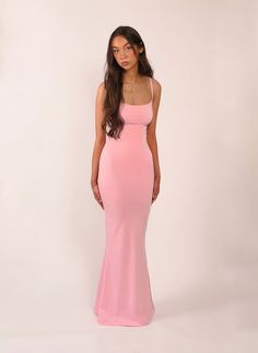 Part of the Divine Feminine Maxi Dresses collection, this dress features: - a pretty light pink ponte roma jersey fabric, - a bodycon fit, - a flared hem, - floor length. This sweet and feminine pink dress is a timeless staple for every glamorous woman's wardrobe. The perfect occasion dress to make people stop and look. Handmade to order. Model is 5'9 and wears a size 6 - regular. Options are in UK sizes. Petite Length - 152cm-160cm  5'-5'3 Regular Length - 160cm-180cm+  5'3-5'10+ DISCLAIMER Please check the size guide carefully before ordering to ensure you receive the correct size. All garments are handmade for every order. No alterations can be made to the design of the garment, as the pattern can not be altered. Please keep this in mind when ordering. Light Pink Bridesmaid Dresses Tight, Baby Pink Bodycon Dress, Baby Pink Maxi Dress, Baby Pink Dress Long, Baby Pink Dress Outfit, Long Bodycon Dress Outfit, Light Pink Formal Dress, Baby Pink Prom Dress, Pink Flare Dress