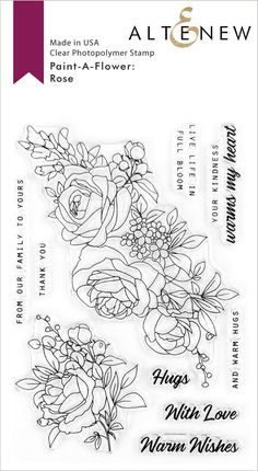 a clear stamp with flowers on it