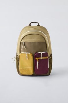 MOCHILA ESCOLAR MULTICOLOR - Marrón | ZARA Mexico Boho Trends, School Yard, Shorts Co Ord, Zara Kids, School Backpack, Sweaters And Jeans, Clean Laundry, School Backpacks, Back Strap