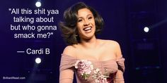 Cardi B Quotes on Love life relationships success money Friendship Craft, Celeb Quotes, Caption Ig, Gangster Quotes, New York People, Drake Quotes, Gangsta Quotes, Positive Attitude Quotes