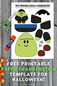 free printable paper pumpkins for halloween with text overlay that reads, free printable