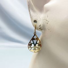 These lovely vintage earrings are perfect for anyone, but even more so if you like subtle beauty in your jewelry. They are beautifully done french wire style earrings in gold vermeil, or gold over sterling silver in a pierced scroll design sterling silver drop. They are marked, 925 for sterling silver.  The earrings measure 1 1/4th inch tall and 5/8ths inch wide. They are in Excellent condition. They will arrive in a lovely gift box.  If you like all kinds of vintage costume jewelry, old silver, Classic French Hook Earrings For Anniversary, Vintage Yellow Gold Teardrop Earrings, Classic Gold Plated Teardrop Earrings For Formal Occasions, Classic Teardrop Pierced Earrings, Elegant Hypoallergenic Gold Plated Teardrop Earrings, Antique Gold Teardrop Earrings, Classic Drop Earrings With French Hook, Classic Formal Earrings With French Hook, Vintage 14k Gold Drop Earrings