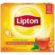 lipton decaffiated tea bags, 50 ctr each pack of 20