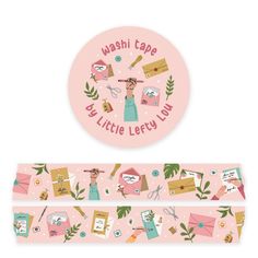 Sweet Pink Mail Washi Tape Washi Tape Storage, Washi Tape Ideas, Baby Planner, Planner And Journal, Spiral Planners, Month Stickers, Stationery Essentials, Planner Pens