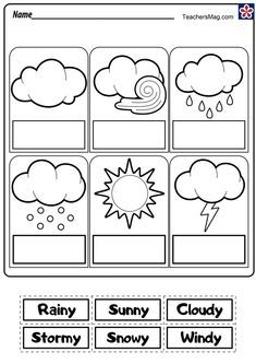 the weather worksheet for kids