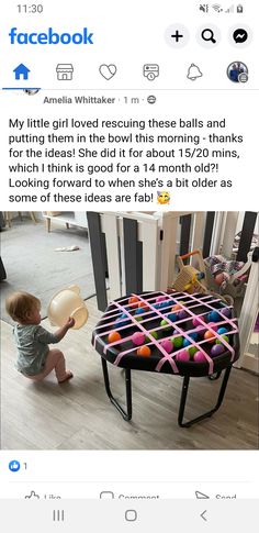 an image of a child playing with toys on the floor in front of a table