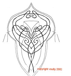 an image of the back side of a woman's torso with lines drawn on it