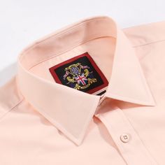 "THE LONDON PLAIN SHIRT, Colour: PEACH 13 COLOURS- Single Button Cuffs or French Double Cuffs, by JANEO BRITISH APPAREL This Listing is for French Double Cuffs with free Cufflinks Included (the single cuff shirts are sold on separate listings- see link below) Buy In Confidence: Read the reviews about the London plains in our most popular listing: scroll to the bottom to read all Customer reviews : https://www.etsy.com/uk/listing/1236515550 Single Cuff( Button Cuffs) Options are sold in below Lis Pink Business Shirt With Spread Collar, Semi-formal Pink Shirt With Spread Collar, Pink Semi-formal Shirt With Spread Collar, Classic Slim Fit Pink Dress Shirt, Pink Button-up Formal Shirt, Pink Button-up Shirt For Formal Occasions, Formal Pink Button-up Dress Shirt, Classic Pink Business Shirt, Pink Collared Dress Shirt For Business