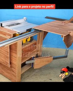 an image of a table that is being built with woodworking tools and other items