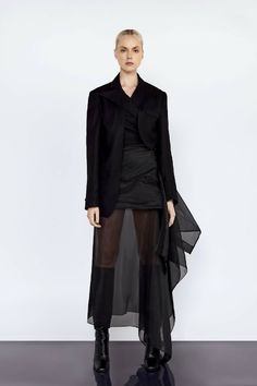 Garment Title - Wrap Layer Black Organza Evening SkirtFabric Name - Silk OrganzaAvailable Sizes - XS,S,M,L,XL,XXL. Black Wardrobe, Evening Skirts, Organza Skirt, Asymmetric Jacket, Silk Organza, Sustainable Fabrics, Suit Jacket, Slim Fit, Blazer