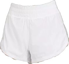 White Athletic Shorts For Summer Jogging, Lululemon Sports Shorts With Elastic Waistband, White Lululemon Activewear For Running, White Athleisure Shorts For Jogging, White Stretch Athletic Shorts For Jogging, White Lululemon Athletic Shorts, Lululemon White Workout Bottoms, Lululemon White Athletic Shorts With Built-in Shorts, Lululemon White Activewear With Built-in Shorts