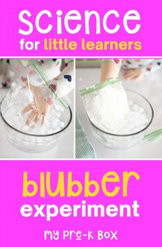 the science for little learners blueberry experiment is shown in three different pictures with text overlay