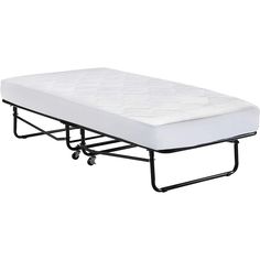 an adjustable bed frame with wheels on the bottom and mattress in the middle, against a white background