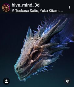 a close up of a dragon on a cell phone with the caption live - mind 3d