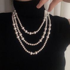 Product information: Material: Imitation Pearl Processing technology: manual Chain Style: Pearl Chain Popular element: Pearl Popular element category: Natural Packing list: Necklace * 1 Pearl Necklace Long, Long Pearl Necklace, Different Necklines, Long Pearl Necklaces, Clive Christian, Hot Picks, Laura Geller, Fitness Watch, Cow Boy