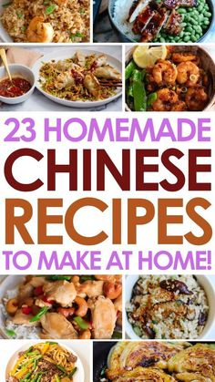 the cover of 23 homemade chinese recipes to make at home, including rice and vegetables