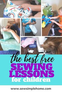 Teach your young child or teen to sew with these simple sewing lessons for kids that include lessons and project ideas. First Sewing Machine Project Simple, 4h Sewing Project Ideas, Simple Sewing For Kids, Easy Sewing Projects For Beginners Kids, First Sewing Projects For Kids, Sewing Projects For Beginners Kids, Kids Sewing Projects Beginner, Beginner Sewing Projects For Kids, Easy Sewing For Kids