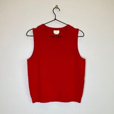 Kate Spade Red Ribbed Sleevless Sweater Vest -Cc- Sleevless Sweater, Red Top, Sweater Vest, Red Color, Kate Spade, Womens Tops, Women's Top, Red, Women Shopping