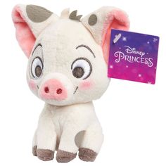 the littlest pig plush toy has a tag on it's ear