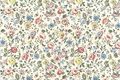 a white background with colorful flowers and leaves on the bottom right corner is an old - fashioned floral pattern