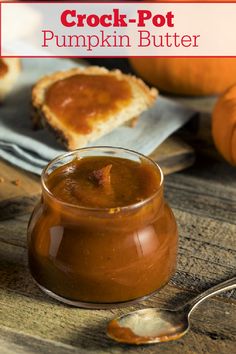 Crock-Pot Pumpkin Butter - Your home will smell amazing while this Crock-Pot Pumpkin Butter is cooking away with cinnamon, cloves and ginger. Spread on your morning toast, bagel, pancakes and more! [Gluten Free, Low Calorie, Low Carb, Low Cholesterol, Low Fat, Low Sodium, Low Sugar, Vegan, Vegetarian & Weight Watchers friendly!] #CrockPotLadies #CrockPot #SlowCooker #PumpkinButter #Pumpkin #Fall #FallRecipes #WeightWatchers Pumpkin Butter Bars, Homemade Pumpkin Butter, Pumpkin Crockpot, Pumpkin Recipes Dinner, Canned Pumpkin Recipes, Pumpkin Recipes Healthy, Pumpkin Recipes Easy, Butter Bars