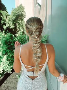 boho braided prom hair Style Head Scarf, Grad Hairstyles, Cute Prom Hairstyles, Prom 23, Simple Prom Hair, Hoco Hair Ideas Half Up, Hoco Hair Ideas Down, Braided Prom Hair, Hair Set