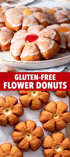 gluten - free flower doughnuts are the perfect treat for any occasion