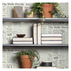 The Daily Sure Strip Wallpaper MH1508-Exeter Paint Stores Jornal Wallpaper, Daily Wallpaper, Newspaper Wallpaper, Farmhouse Decor Trends, Sofas Vintage, Stripped Wallpaper, How To Install Wallpaper, Décor Boho, Interior Paint Colors