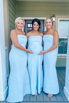 Light Blue Bridesmaid Dresses High Neck Blue Bridesmaid Dresses, Blue Strapless Bridesmaid Dresses, Powder Blue Bridesmaid Dress, Bridesmaid Color, Light Blue Bridesmaid Dresses, Sky Blue Bridesmaid Dresses, Bridesmaid Gown Chiffon, Mermaid Long Bridesmaid Dresses, Mermaid Bridesmaid