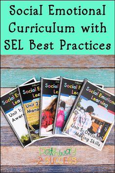 five books with the title social emotional curriculum with self best practices