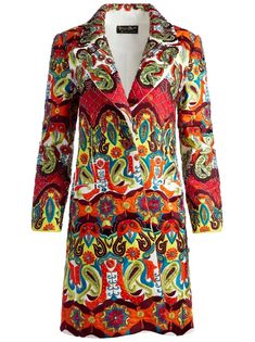 Ivan Embellished Coat In Multi | Alice And Olivia Luxury Multicolor Long Sleeve Sweater Coat, Luxury Multicolor Long Coat, Multicolor Long Sleeve Outerwear With Paisley Print, Luxury Multicolor Wool Outerwear, Embellished Coat, Low Rise Jean, Traditional Jacket, Alice And Olivia, Bohemian Long-sleeved Floral Patchwork Outerwear