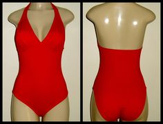 Custom made one pieces with long and short torso length. Halter neck bathing suit. One piece swimsuits for women. Women's swimwear with high back coverage. Halter one piece swimsuit with constructed fabric and lining on top. Seams on bust for contouring and support. No wires, cups or padding in top. One piece legs hit on hip area to show off the length of the legs. Elastic under bust for support. Hooks behind neck. Please provide bras size , bust, rib, waist, hips, torso, height. Can get in othe Fitted One-piece Tankini With Built-in Bra, Fitted One Piece Swimsuit With Built-in Bra For Pool, Fitted Solid One-piece Swimwear, Solid Fitted One-piece Swimwear, Solid Color Fitted One-piece Swimwear, Fitted One-piece Swimsuit For Pool, Fitted Solid One-piece Swimwear For Pool, Fitted Beachwear Bodysuit With Boning, Fitted Solid One Pieces For Pool