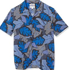 100% Rayon Imported Button Closure Machine Wash A Vibrant Print Adds Tropical Appeal To This Casual Hawaiian Shirt For Beach Or Out-Of-Office Style With Short-Sleeves, Camp Collar, Button-Up Front And A Straight Hem Just Ask For Available Sizes: Xs, S, M, L, Xl, 2xl, 3xl Item # Mm334 Blue Button-up Camp Shirt For Spring, Blue Camp Shirt With Buttons For Vacation, Blue Printed Button-up Camp Shirt, Blue Camp Shirt With Spread Collar And Button Closure, Blue Camp Shirt With Floral Print, Blue Camp Shirt With Relaxed Fit, Blue Floral Print Top With Camp Collar, Casual Blue Camp Shirt With Button Closure, Blue Casual Camp Collar Shirt