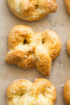 baked pastries are arranged on a baking sheet