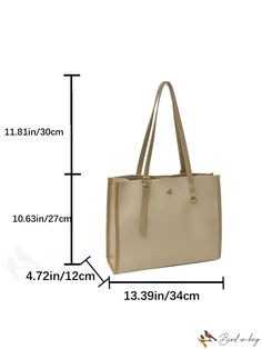 BirdinBag - Stylish Womens Solid Color Tote Bag ÃÂ¢ÃÂÃÂ Spacious & Practical Shoulder Bag Monochrome Design, Fashion Tote Bag, Word Wrap, Shoulder Tote Bag, Shoulder Tote, Color Khaki, Womens Tote Bags, Stylish Design, Pu Leather