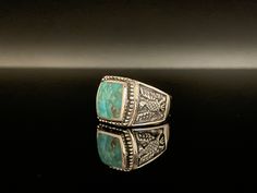 Etched Thunderbird Eagle Turquoise Ring Sizes 7, 8, 9, 10, 11, 12, 13 925 Sterling Silver Face Height: 15mm Shank: 6mm tapered Weight: 11 grams Stone: natural turquoise (actual stone may vary slightly from pictures) Nickel Free Silver Hallmark 925 Free US Shipping *Engraving option available - additional fees apply. Turquoise Wedding Rings, Blue Topaz Engagement Ring, Cheap Rings, Turquoise Wedding, Turquoise Rings, Swiss Blue Topaz, American Diamond, Emerald Engagement Ring, Silver Rings Handmade