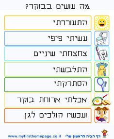 an english and hebrew language poster with the words in different languages, including one for children