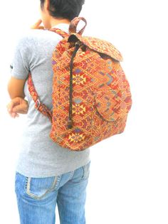 Backpack Bag Shoulder Bag Multicolor Crossbody Bag Messenger Bag Hippie Boho Hobo Art Bag Purse Bohemian Bag Handmade Sling bag Thai Gift by Avivahandmade on Etsy Bohemian Backpack For Festivals, Bohemian Handmade Backpack For Travel, Bohemian Rectangular Backpack For Festivals, Bohemian Multicolor Backpack For Festival, Bohemian Multicolor Backpack For School, Bohemian Handmade Travel Backpack, Bohemian Multicolor Travel Backpack, Bohemian Brown Backpack, Bohemian Brown School Bag