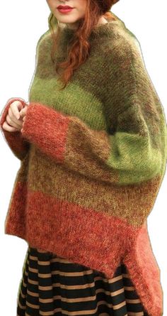 Casual Multicolor Knitting Pattern For Fall, Oversized Sweater Knitting Pattern, Sweater Knitting Pattern, Loose Fit Sweater, 50 Off Sale, Sweater Knitting Patterns, Sweater Pattern, Oversized Sweater, Knitting Pattern