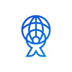 the logo for an organization with a stylized globe on it's center and arrows pointing up