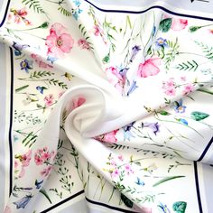 Beautiful and feminine small square scarf with pink poppy flowers and other field flowers on a white background. The scarf can be used as a neck wrap, headband, hair tie and bag decor. The scarf is silk satin and is in mint condition. It comes in a gift wrap and with a 'Thank you' card. For more scarves in my store visit: https://www.etsy.com/ca/shop/NostalgicByLiliya?ref=seller-platform-mcnav&section_id=25031148 For other items visit: https://www.etsy.com/ca/shop/NostalgicByLiliya?ref=seller-platform-mcnav White Square Scarf For Spring, White Square Silk Scarf As Gift, White Square Silk Scarf For Spring, White Silk Scarf With Floral Print For Gift, White Handkerchiefs As Spring Gifts, White Floral Print Silk Scarf For Gift, Pink Square Silk Scarf For Spring, White Handkerchiefs For Spring Gifts, White Floral Print Silk Scarf As A Gift