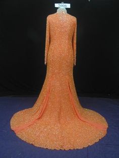 We can provide beaded pageant gowns like this tangerine long sleeved one either as shown or with any changes. American Dress, Tangerine Color, Pageant Gowns, Dress Design, Formal Dresses Long, Designer Dresses, Formal Dresses, Long Sleeve, Design