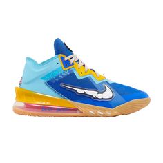 Find NIKE Space Jam X Lebron 18 Low Ep 'wile E. X Roadrunner on Editorialist. Drawn from an expansive collection inspired by ‘Space Jam: A New Legacy,’ the Nike LeBron 18 Low EP ‘Wile E. x Roadrunner’ pays tribute to a pair of unlikely Tune Squad teammates. Contrasting beige and blue textile uppers are utilized on the left and right shoe, respectively, with the mismatched color palettes reflecting the appearance of each character. Unique branding elements include a Tune Squad tongue tag and a cartoon version of LeBron James’ personal logo embroidered on the heel. The midsole, which pairs Nike React foam with a Max Air heel unit, is reinforced by an extra-durable gum rubber outsole made for outdoor courts. Sneakers Drawing, Tune Squad, Unique Branding, Space Jam, Nike React, Road Runner, Nike Lebron, Adidas Nike, Lebron James