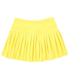 From GB Girls&#x2C; this skirt features:SolidMid-risePull-on stylingMini lengthBuilt-in shortsPleated detailingRounded hemlineAthleisure silhouettepolyester/spandexMachine wash/tumble dryImported. Summer School Pleated Stretch Skirt, Summer Fitted Tennis Skirt, School Skirt For Spring, Yellow School Skirt For Spring, Trendy Yellow School Skirt, Trendy Yellow Skirt For School, Yellow Pleated Tennis Skirt For Spring, Spring Yellow Pleated Tennis Skirt, Yellow Skirt Outfit