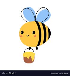 a cute little bee with a big smile on its face