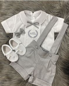 NOTE Please visit my shop for many other kids costumes and custom made outfits.. https://www.etsy.com/shop/SammysCostumes/?etsrc=sdt This Personalized Baby Boys 1st Birthday Suit Set Short Tuxedo Suit is custom made to order. It comes with Shorts, Boys Monogramed Shirt, Suspenders, Boys Bowtie, Free Gift Hat and embroidery on shirt. Boys  Boss Baby First Birthday Outfit. Boys first birthday custom suit.   Order matching personalized shoes for age 1 and 2  Suit comes with snap-on diaper bottoms u Fitted Short Sleeve Sets For Birthday, Fitted Cotton Sets For First Birthday, Customizable Cotton Sets For Baptism, Cute Fitted School Set, Customizable Fitted Cotton Sets, Customizable Fitted Sets For Baptism, Baby Boy Dressy Outfits, Boys Dressy Outfits, Baby Boy Birthday Outfit