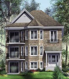 this is an artist's rendering of these two story house plans