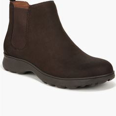 Waterproof Leather Chelsea Boots Nib Comfortable Waterproof Leather Boots, Weatherproof Brown Synthetic Boots, Brown Weatherproof Synthetic Boots, Brown Synthetic Weatherproof Boots, Brown Synthetic Waterproof Boots With Round Toe, Brown Waterproof Synthetic Boots, Waterproof Synthetic Brown Boots, Brown Synthetic Waterproof Boots, Waterproof Brown Synthetic Boots